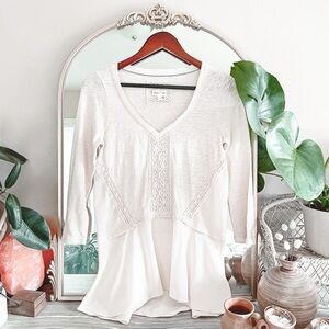 Anthropologie Meadow Rue Pink Malia Peplum Top